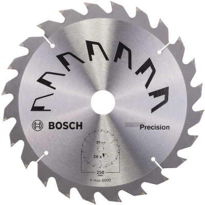 Afbeelding van Bosch Accessories Precision 2609256878 Hardmetaal cirkelzaagblad 250 x 30 mm Aantal tanden: 24 1 stuk(s)