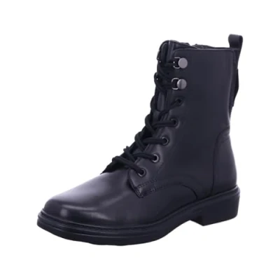 Afbeelding van Tamaris Leren laarzen comfort, zwart.