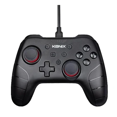Afbeelding van Konix Mythics Manette filaire pour Nintendo Switch, Switch OLED et PC Fonction vibration Câble 3 m Noir