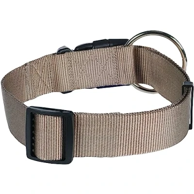 Afbeelding van Hond Halsband Ziggi Greige XL 55 75cm 40mm