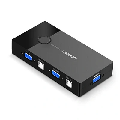 Afbeelding van UGREEN 30357 KVM Switch Box 2 poorts VGA Video Adapter in 1 (zwart)