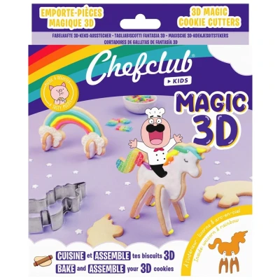 Afbeelding van Chefclub Kids Uitsteekvormen Eenhoorn &amp; Regenboog 3D