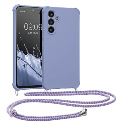 Afbeelding van kwmobile telefoonhoesjegeschikt voor Samsung Galaxy A54 5G Hoesje van siliconen met telefoonkoord In lavendel
