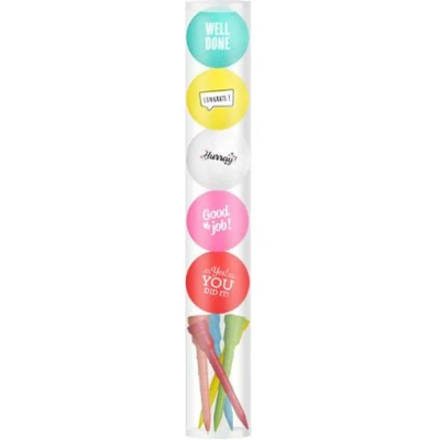 Afbeelding van Golfballen Gift 5 Felicitatie Set Inclusief Tees