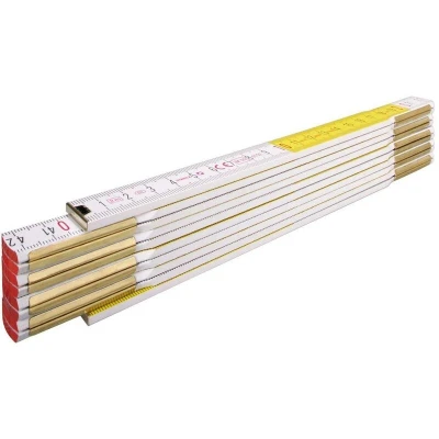 Afbeelding van Stabila duimstok hout wit/geel 2m