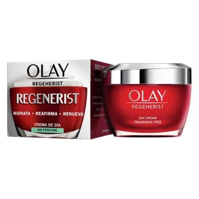 Afbeelding van Olay Regenerist daggezichtscrème, geformuleerd met vitamine B3 en niacinamide, hydrateert 24 uur, geurvrij, 50 ml