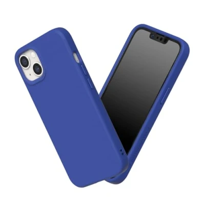 Afbeelding van RHINOSHIELD Hoesje compatibel met [iPhone 13 Mini] SolidSuit dunne hoes schokabsorberende technologie en premium matte afwerking Klein blauw