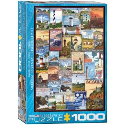 Afbeelding van Eurographics LEUCHTTÜRME Puzzel multicoloured voor kinderen, Maat: One Size, Multi coloured