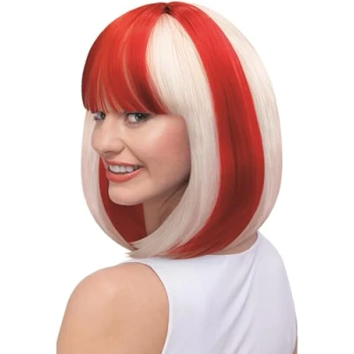 Afbeelding van Smiffys England Lola Pruik Wit/Rood