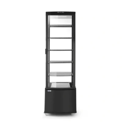 Afbeelding van Koelvitrine Wit, 5 Schappen, Dubbel Glas, Gebogen Deur, 556x526x(H)1913mm Hendi