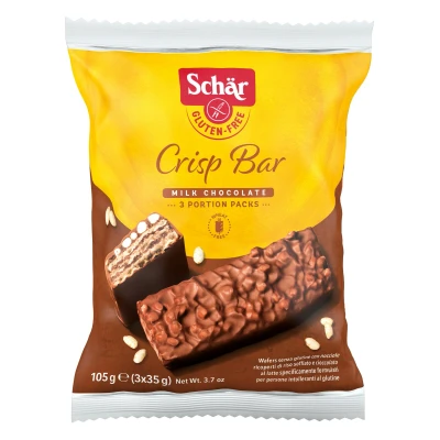 Afbeelding van Schar Crisp Bar Melkchocolade Glutenvrij 105GR
