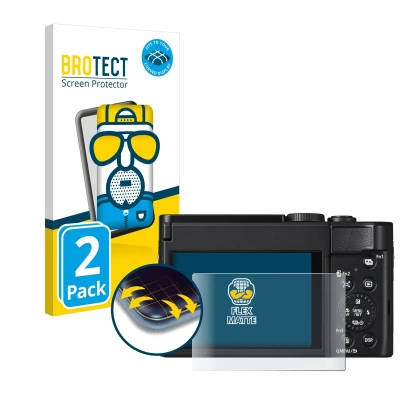 Afbeelding van BROTECT Screenprotector voor Panasonic Lumix DC TZ99 Folie Beschermfolie matte volledig dekking (2 Stuks)