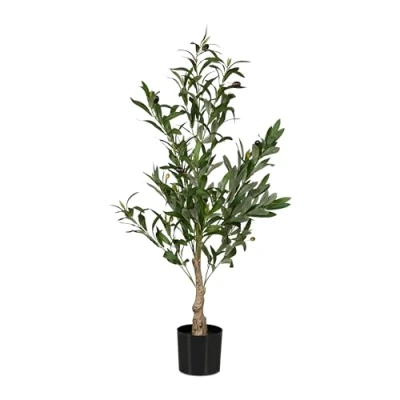 Afbeelding van olijfboom kunst in pot 90 cm voor binnen