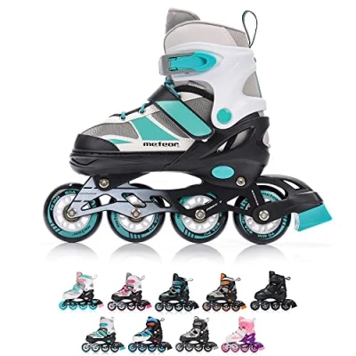 Afbeelding van Meteor Rox Skates Inline Kinderen Verstelbaar S maat 30 33, mintkleur