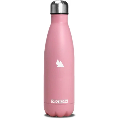 Afbeelding van RVS drinkfles roze 500 ml waterfles thermosfles sport