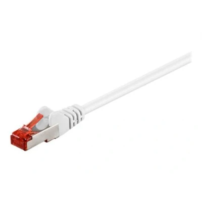 Image de goobay Câble réseau RJ 45 (M) pour 25 cm SFTP, PiMF CAT 6 sans halogène, moulé blanc