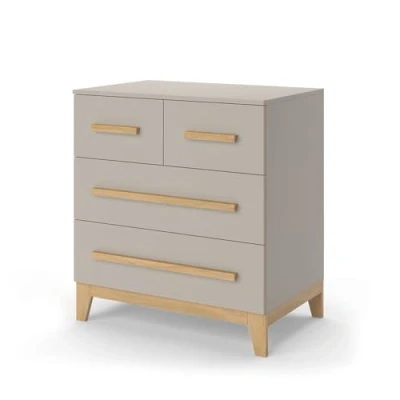 Afbeelding van Vitalispa Dressoir Malia, Kasjmier eik, 80 x 88 cm met 4 laden