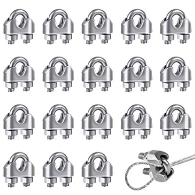 Afbeelding van 18 stuks M3 zadelklem voor U kabel bout kabelclip kabelbinders roestvrij staal klem kabelklem zadelbevestiging kabels thuis industrie buiten