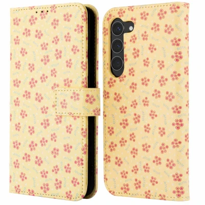 Afbeelding van imoshion Hoesje Geschikt voor Samsung Galaxy S23 Design Bookcase smartphone Sunny Yellow Petite Flowers