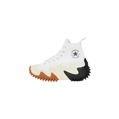 Afbeelding van Converse RUN STAR Motion Canvas Platform Unisex Sneakers hoog, Maat: 37.5, White/black/honey Textiel