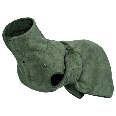 Afbeelding van Rukka Pets Medea Eco Luxe Badjas Olijfgroen Hondenverzorging Small