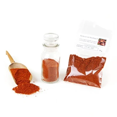 Afbeelding van barbecue met knoflook, kruidenzout, Rub specerijen, kruidenmix, barbecue, marinade, steakzout, knobi saus, 25 g