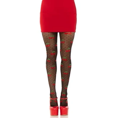Afbeelding van Leg Avenue Polkadot Cherry Panty Zwart