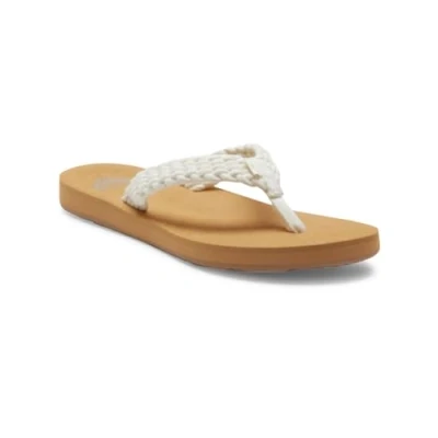 Afbeelding van Roxy Porto Teensandalen, Dames, Maat: 39, Natural Polyester/ katoen