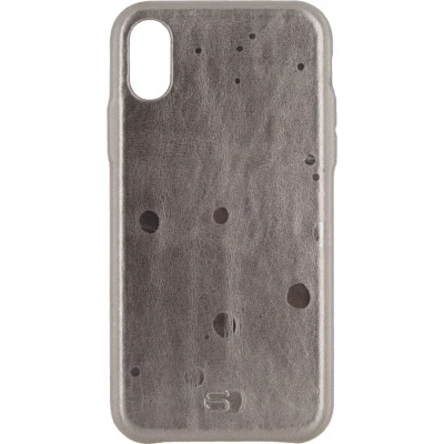 Afbeelding van Senza Glam Leather Cover Apple iPhone X/Xs Metallic Grey
