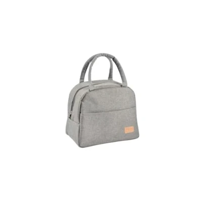 Image de BEABA, Sac Repas Isotherme pour Les de bébé/Enfants, Lunchbox, Garde au Chaud/Frais, Grande Contenance 5L, Tissu imperméable, Pochette Avant, Matière Souple, Gris Chiné