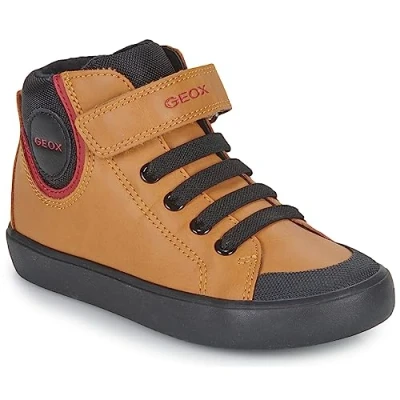 Afbeelding van Geox Gisli BOY WARM Sneakers hoog voor kinderen, Maat: 39, Dark yellow/black Imitatieleer/ textiel