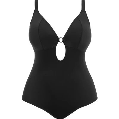 Afbeelding van Elomi Plain Sailing Non Wired Plunge Swimsuit Dames Badpak Maat 80I (EU)