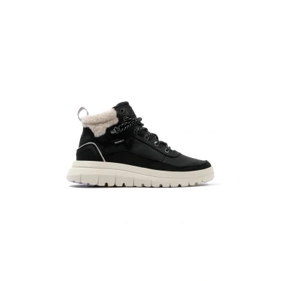 Afbeelding van Palladium CUFF WARM Sneakers hoog, Dames, Maat: 41, Black Leer en textiel