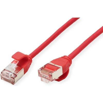 Afbeelding van ROLINE F/UTP DataCenter Patchkabel Cat.6A (Class EA), LSOH, extra dun, rood, 3 m