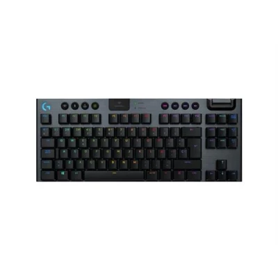 Image de Logitech Gaming G915 TKL Clavier backlit sans fil USB, Bluetooth, 2.4 GHz QWERTY Espagnol commutateur : GL Tactile carbone