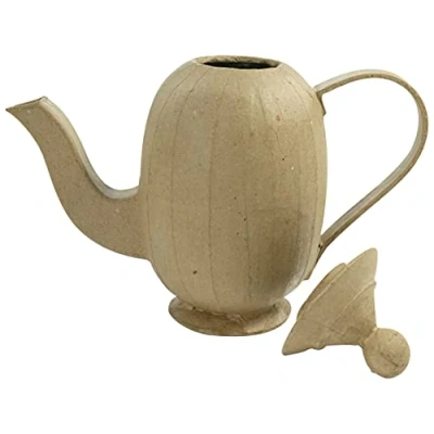 Afbeelding van Décopatch AC796C een houder van bruin papier maché, 20 x 9 16,5 cm, waterdichte theepot