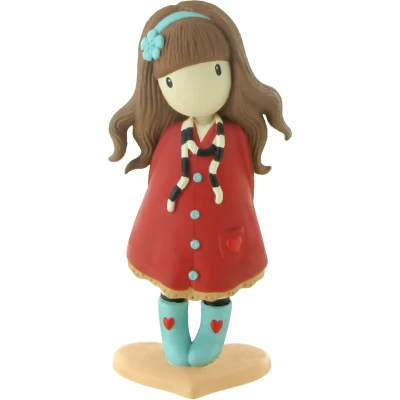Afbeelding van Little foxes Gorjuss Speelfiguur 9cm verlegen meisje