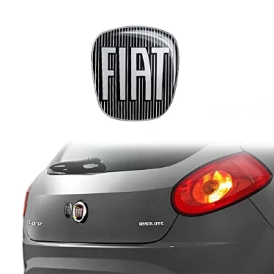 Afbeelding van Fiat 14186D 3D sticker vervangend logo voor Bravo, achter, zwart