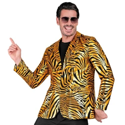 Afbeelding van Widmann Pooier Kostuum Gouden Wild And Out Colbert Man Goud XL Carnavalskleding Verkleedkleding
