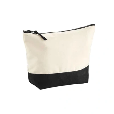 Afbeelding van Westford Mill Dipped Base Canvas Accessory Bag WM544 Natural/Black L (23 x 23 11 cm)