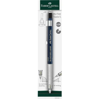 Image de Faber Castell TK Fine Vario L 135342 Porte mine 0,35 mm Indigo avec mécanisme soft/dur