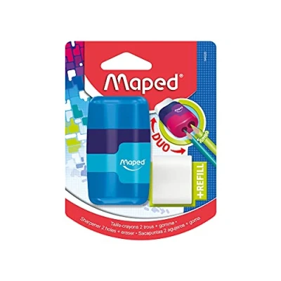 Afbeelding van Maped Potloodslijper + Gom Connect Soft Touch, Op Blister Slijper