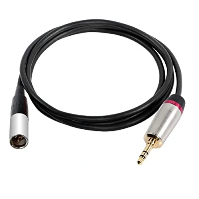 Afbeelding van 3,5 mm 1/8 inch naar Mini XLR 3 pins TRS Tereo Audio mannelijk polig adapterkabel 1 m