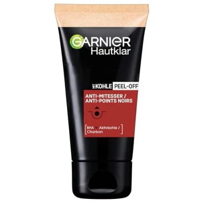 Image de Garnier Masque Peel Off noir pour peau éclatante avec acide salicylique et charbon de bois 1 tube