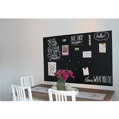 Afbeelding van Magneet bordfolie kleur: zwart, 15 maten, prijs prestatie top beschrijfbaar, afwisbaar, magnetisch, magnetische zonder frame voor portret en landschapsformaat (120 x 60 cm)