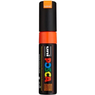 Image de Uni ball Posca Marqueur pointe large biseautée Orange fluo