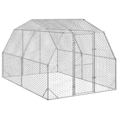 Afbeelding van vidaXL Kippenren 2,5x4x2,25 m gegalvaniseerd staal