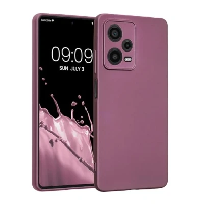 Afbeelding van kwmobile metallic telefoonhoesje van TPU geschikt voor Xiaomi Redmi Note 12 Pro 5G Flexible case smartphone In lila