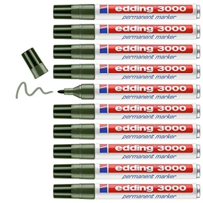 Afbeelding van Viltstift edding 3000 rond 1.5 3mm olijfgroen