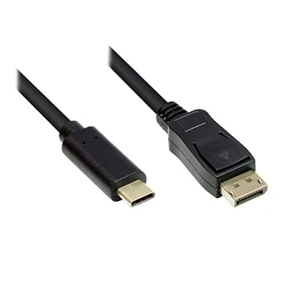 Afbeelding van USB C naar DisplayPort actieve kabel met DP Alt Mode (4K 60 Hz) / zwart 5 meter